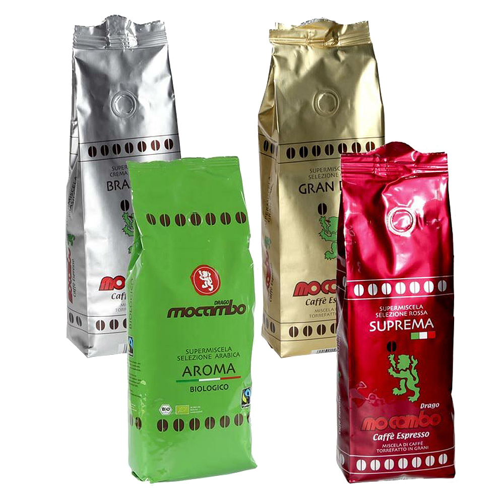 Mocambo Kaffeeprobierpaket 4x 250g Kaffeebohnen